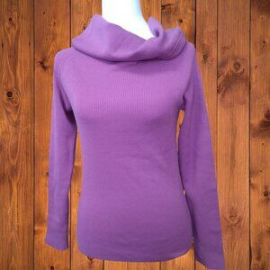 Mix Selection Women's Large Pink Long Sleeve Cowl Neck Turtleneck Sweater NEW